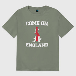 Футболка оверсайз женская Come on England, цвет: авокадо