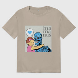 Футболка оверсайз женская Гуманизм, цвет: миндальный