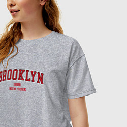 Футболка оверсайз женская Brooklyn New York, цвет: меланж — фото 2