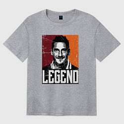 Женская футболка оверсайз Тотти легенда