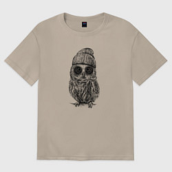 Женская футболка оверсайз Сова на стиле