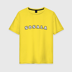 Футболка оверсайз женская Sosala, цвет: желтый