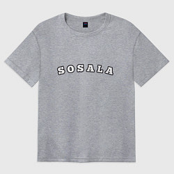 Футболка оверсайз женская Sosala, цвет: меланж