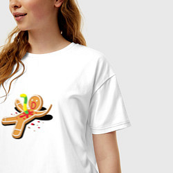 Футболка оверсайз женская Чужой из пряни, цвет: белый — фото 2