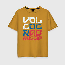 Женская футболка оверсайз Россия Волгоград