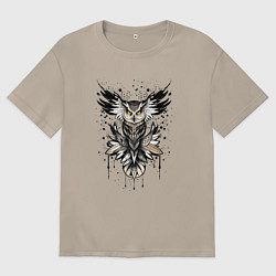 Женская футболка оверсайз Сова викинга