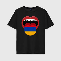 Женская футболка оверсайз Armenian lips