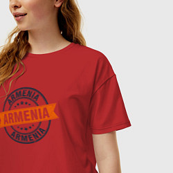 Футболка оверсайз женская My Armenia, цвет: красный — фото 2