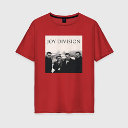 Футболка оверсайз женская Тру фанат Joy Division, цвет: красный