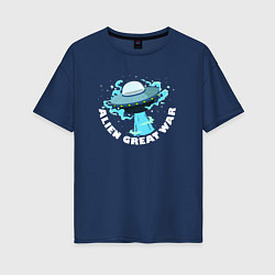 Женская футболка оверсайз Alien great war
