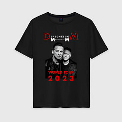 Футболка оверсайз женская Depeche Mode 2023 Memento Mori - Dave & Martin 09, цвет: черный