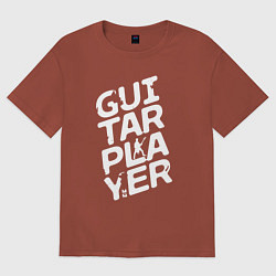 Женская футболка оверсайз MoMo - Guitar player белый