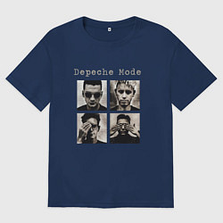 Футболка оверсайз женская Depeche Mode - Violator Live 01, цвет: тёмно-синий