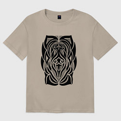 Женская футболка оверсайз Tribal Abstract Mask