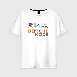 Футболка оверсайз женская Depoeche Mode - Celebration, цвет: белый