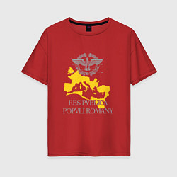 Футболка оверсайз женская Rome empire, цвет: красный