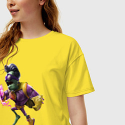 Футболка оверсайз женская Зомби-супергерой, цвет: желтый — фото 2