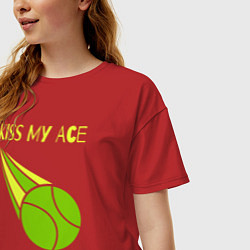 Футболка оверсайз женская Tennis ace, цвет: красный — фото 2