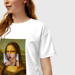 Футболка оверсайз женская Лиза с чупа чупсом, цвет: белый — фото 2