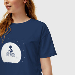 Футболка оверсайз женская Bicycle boy, цвет: тёмно-синий — фото 2