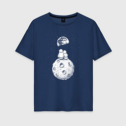 Женская футболка оверсайз Love in space