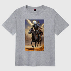 Женская футболка оверсайз Всадник апокалипсиса - нейросеть