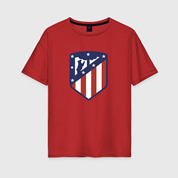 Футболка оверсайз женская Atletico Madrid FC, цвет: красный