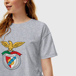 Футболка оверсайз женская Benfica club, цвет: меланж — фото 2