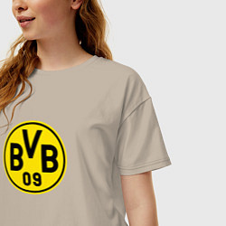 Футболка оверсайз женская Borussia fc sport, цвет: миндальный — фото 2