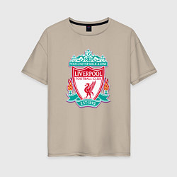 Футболка оверсайз женская Liverpool fc sport collection, цвет: миндальный