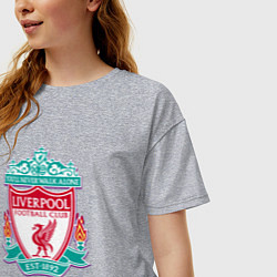 Футболка оверсайз женская Liverpool fc sport collection, цвет: меланж — фото 2