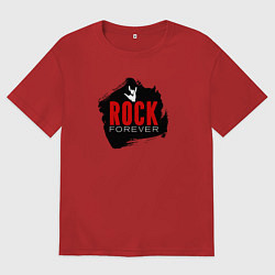 Женская футболка оверсайз Rock forever