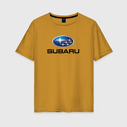 Женская футболка оверсайз Subaru sport auto