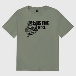 Женская футболка оверсайз Рыбак 1