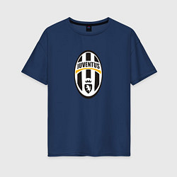 Футболка оверсайз женская Juventus sport fc, цвет: тёмно-синий