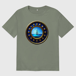 Женская футболка оверсайз Колесо сансары