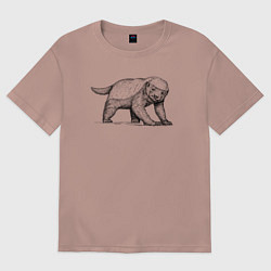 Женская футболка оверсайз Медоед недоволен