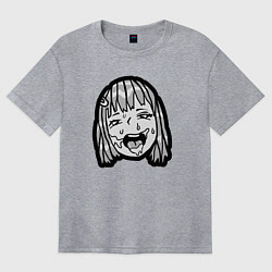 Футболка оверсайз женская Ahegao baby, цвет: меланж