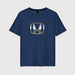 Футболка оверсайз женская Honda sport auto silver, цвет: тёмно-синий