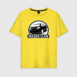 Футболка оверсайз женская Mazda club, цвет: желтый