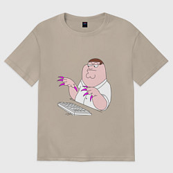 Женская футболка оверсайз Питер Гриффен с длинными ногтями