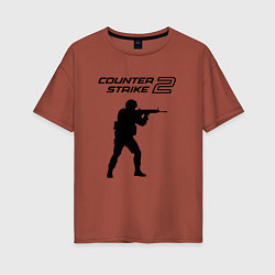 Женская футболка оверсайз Counter strike 2 classik