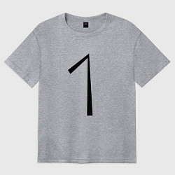 Футболка оверсайз женская Ты мой номер один, цвет: меланж