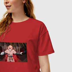 Футболка оверсайз женская Vinland Saga Торфинн, цвет: красный — фото 2