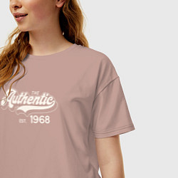 Футболка оверсайз женская Authentic 1968, цвет: пыльно-розовый — фото 2