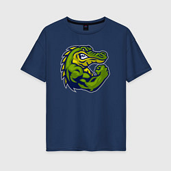 Женская футболка оверсайз Сила крокодила