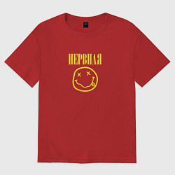 Женская футболка оверсайз Нервная