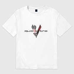 Женская футболка оверсайз Audi quattro logo