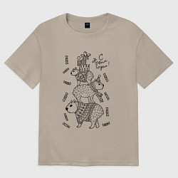 Женская футболка оверсайз Новогодние капибары - раскраска