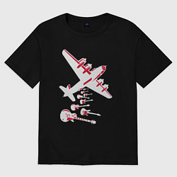 Женская футболка оверсайз Гитары с неба